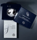 2021-W $1 AMERICAN SILVER EAGLE PROOF Type 1 1 oz 999 GEM PROOF w/OGP&COA  A6803