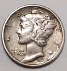 1938 D  90% Silver Mercury Dime XF