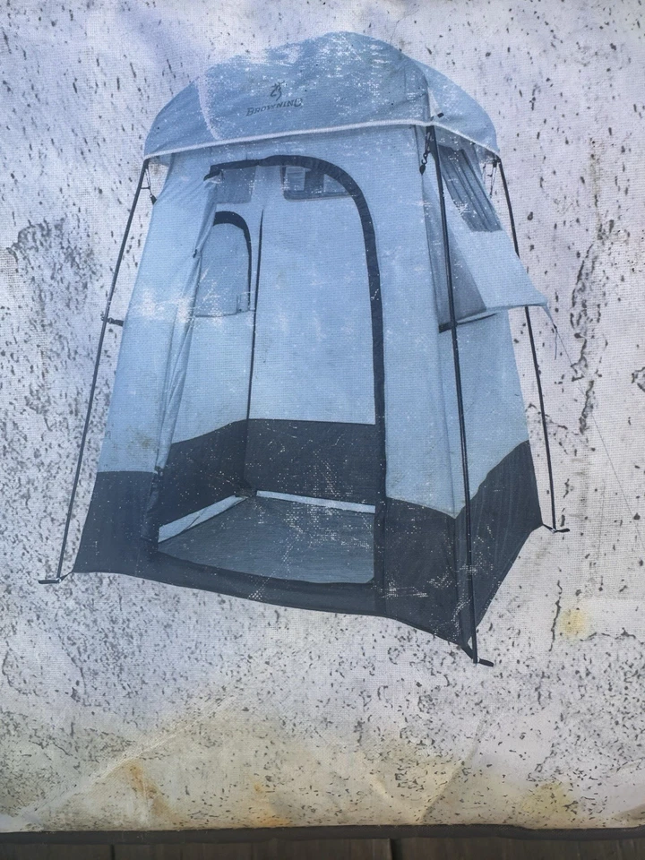 MARRÓN Camping Privacidad Refugio/Carpa Ciega Caza - Carbón/Gris Foto 4 de 4