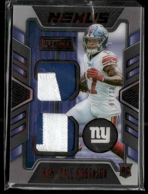 2022 Panini Playbook #NJ-17 Wan'Dale Robinson Nexus Jerseys Red #/10