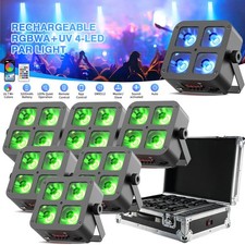16x 100W RGBWA UV Wifi APP Wireless Remote Control Par Light Uplight with Case