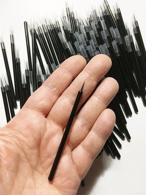 M00663x10 MOREZMORE 100 Mini Brushes Fine Eyeliner Brush Disposable Detail Liner