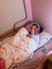 IKEA  Children's Extendable Bed Light Pink With mattress.