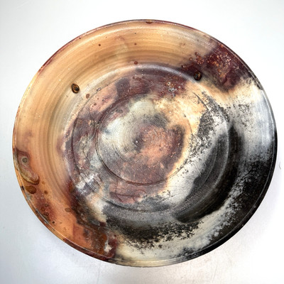 Rob Drexel Raku Pit Fired Hand Thrown Pottery Hanging Bowl