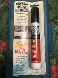 RUST-OLEUM Temporary Black Glass Marker Wedding, Sport Events, Parties, Windows