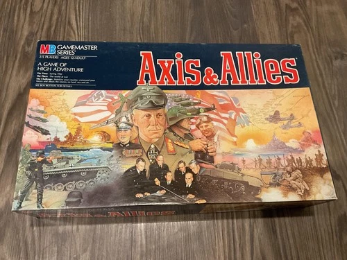 Vintage 1987 Axis & Allies Board Game Milton Bradley Gamemaster WWII Strategy