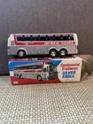 VINTAGE CHARM CONTINENTAL TRAILWAYS SILVER EAGLE TIN TOY 7" BUS & BOX
