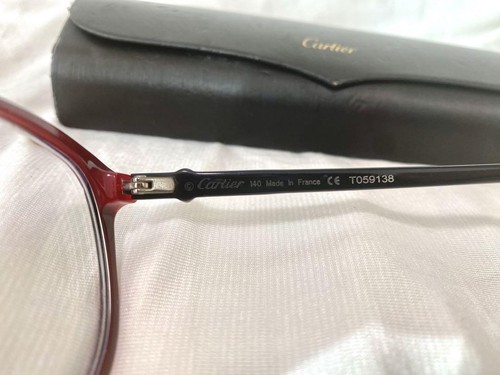 Cartier Brillengestell Double C Logo T059138 rot/schwarz - Bild 2 von 9
