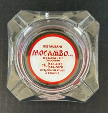 Mocambo Glass Ashtray Vintage Restaurant Quebec Canada