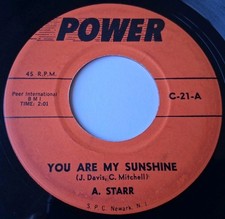 A. Star - You Are My Sunshine / Michael Reed - Ruby Ann Vinyl 45 - 1962 Power