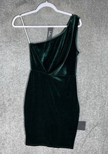 Lulus Velvet Dress Womens Size Small Green Holiday Party Whimsigoth New
