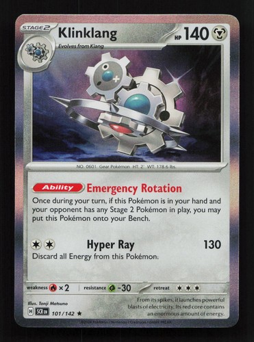 Klinklang 101/142 Rare Stellar Crown Pokemon Holo NM
