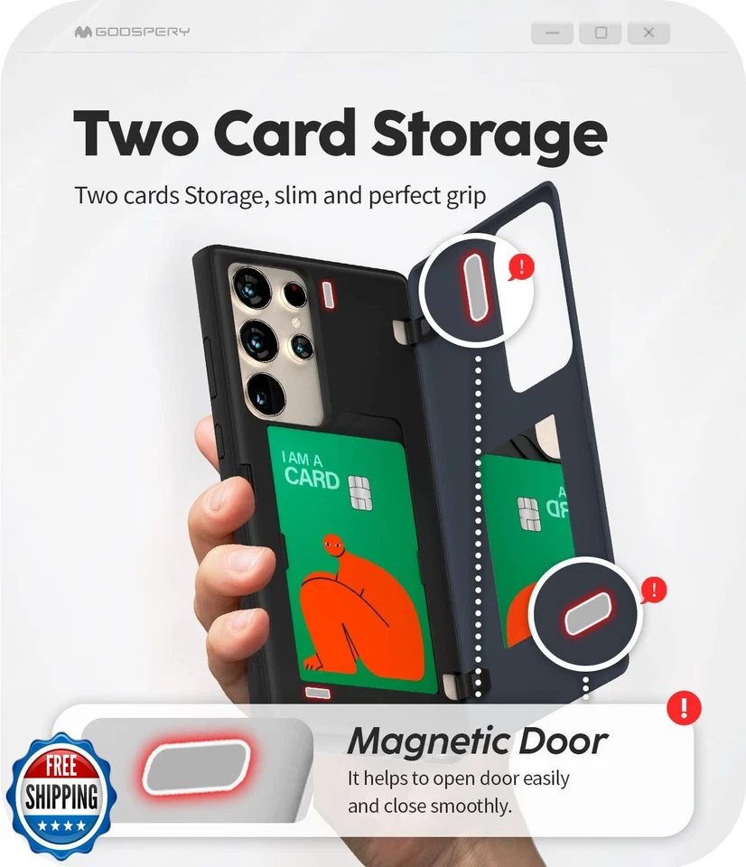 Parachoques de puerta magnético GOOSPERY compatible con Galaxy S23 Ultra Ca Foto 3 de 4