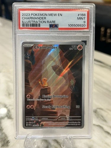 PSA 9 MINT Charmander 168/165 Pokemon Scarlet & Violet 151 Illustration Rare