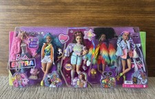Barbie Extra 5 Doll Pack 6 Pets 70 Pieces Exclusive Doll HGB61 Gift Set Mattel
