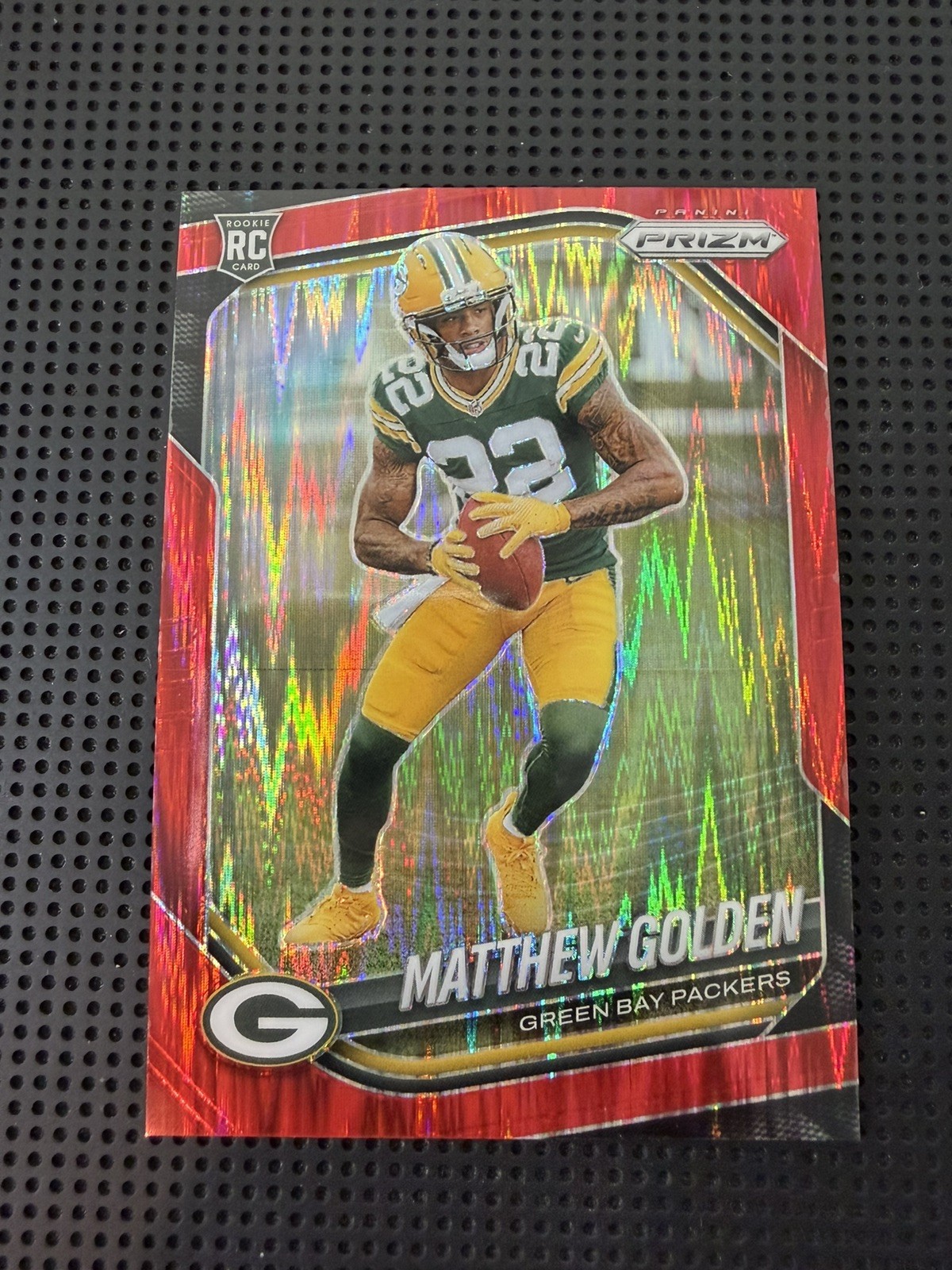 MATTHEW GOLDEN 2025 PANINI PRIZM ROOKIE RED FLASH #326 PACKERS FOOTBALL