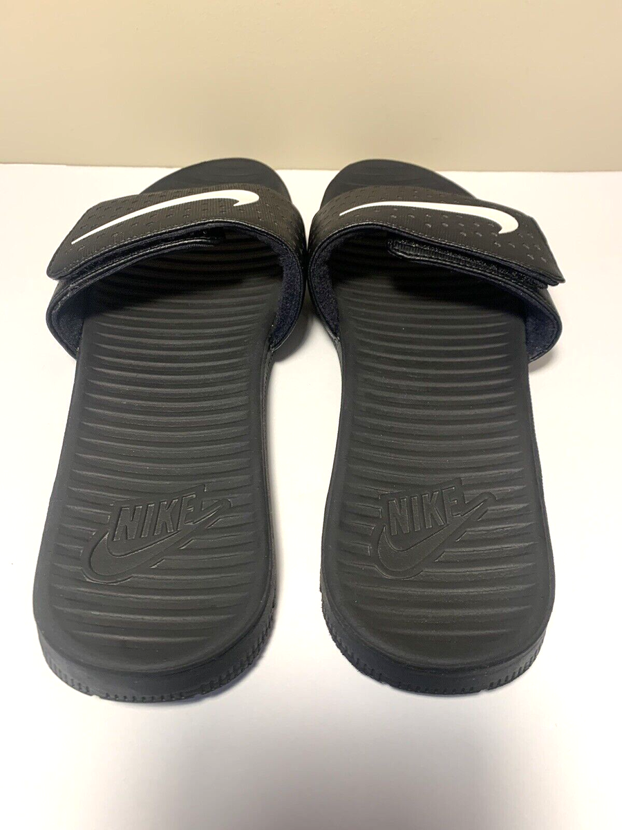 Nike SOLARSOFT FLEX SLIDES Men's Size 14 BLACK Sandals 642446 001