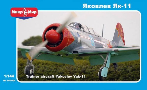 Kit Modelo Avión Entrenador Alce MikroMir 1/144 Yakovlev Yak-11 (2 kits en caja) - Imagen 1 de 4