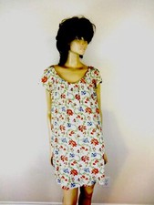 ZARA FLORAL PRINT SILK SHORT SLEEVE  SHIFT DRESS SIZE M