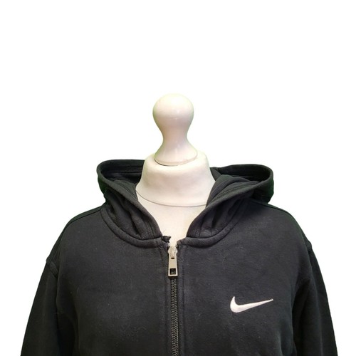 E71 BOYS NIKE BLACK SPORTS LONG SLEEVE HOODED TRACKSUIT JACKET UK 13-15 YRS - Picture 2 of 5