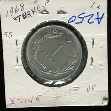 Turkey 1968 1 Lira Uncirculated ***A250***