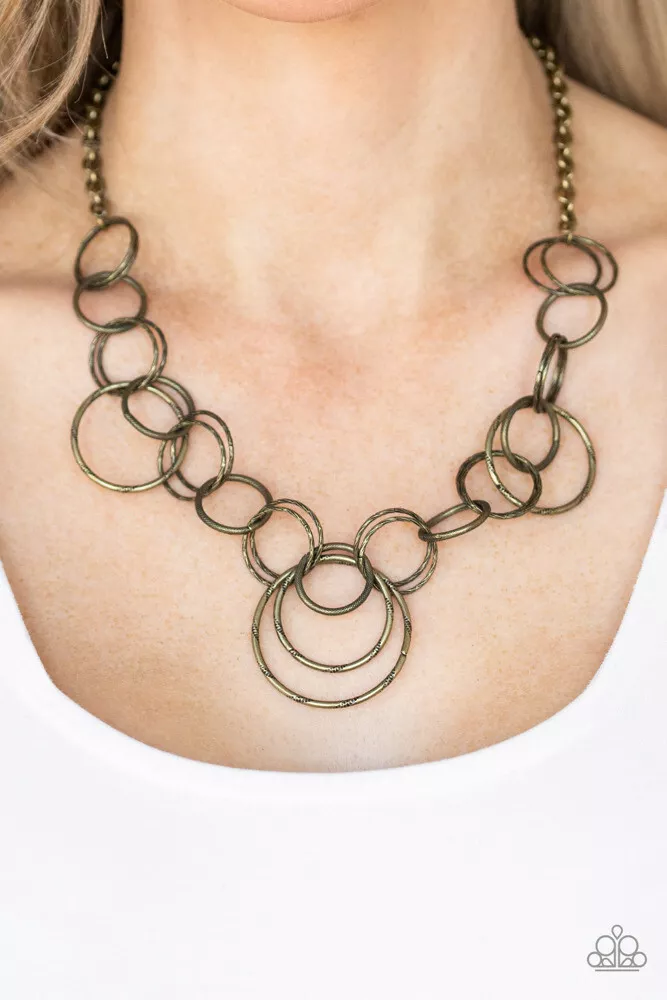 Ringing relic brass necklace deals
