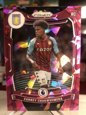 2021-22 Panini Premier League EPL Carney Chukwuemeka Pink Ice Prizm Rookie RC