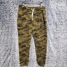 Brooklyn Cloth Jogger Stretch Green Camo Pants Elastic Ankle Cuff Youth SZ M