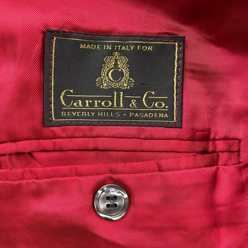 Carroll & Co Men's 100% Cashmere 2-Button Blazer Navy Blue • Italy • 44S - Picture 6 of 13