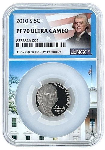 2010 S Jefferson Nickel NGC PF70 Ultra Cameo - White House Core