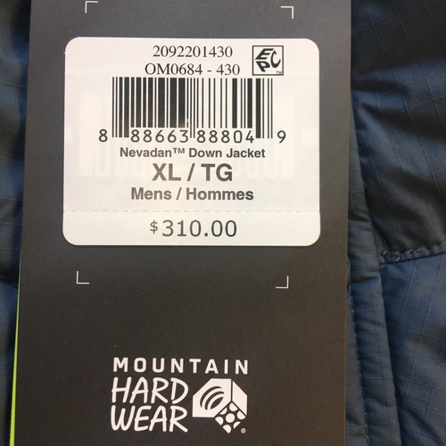 Mountain Hardware Jacket Men’s XL  Nevadan 650 Down Parka Gray Bluish - Picture 7 of 10