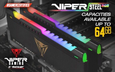 Patriot Viper Steel DDR4 3600MHz 32GB×2 Patriot Viper Steel 32GB (2x16GB) DDR4 3200 3600 288-Pin