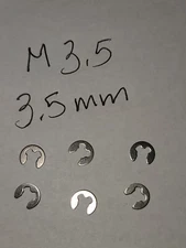 M3.5 3.5mm E Clips Steel External Retaining Washer 3.5mm Circlip C Clips(6 Pcs)