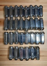 30Pcs Wheel Lug Nut Chrome 9/16-18 2.37'' Closed End Bulge Acorn Nuts Cone Seat