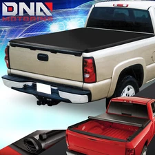 FOR 1988-2002 CHEVY GMC C/K 1500 6.5 FT FLEETSIDE BED SOFT ROLL-UP TONNEAU COVER