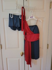 Girl Curtain Call R1896 Modern Expression Gray Red Dance Costume Size CLA L