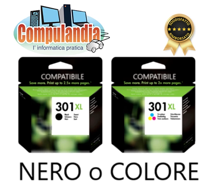 Kit Ricarica Inchiostro Per Cartucce HP 301 Nero E Colore – Con Strumento Di Innesto Incluso