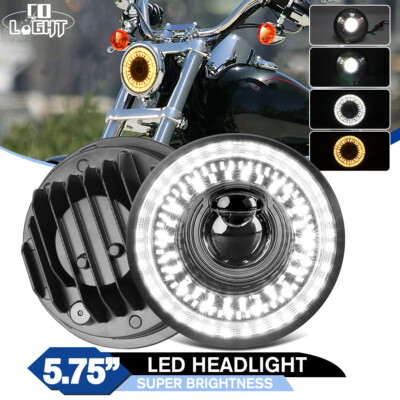 LED Scheinwerfer 5,75'' Hi/Lo Beam Gradient Halo Für Harley Dyna Street Bob FXDB