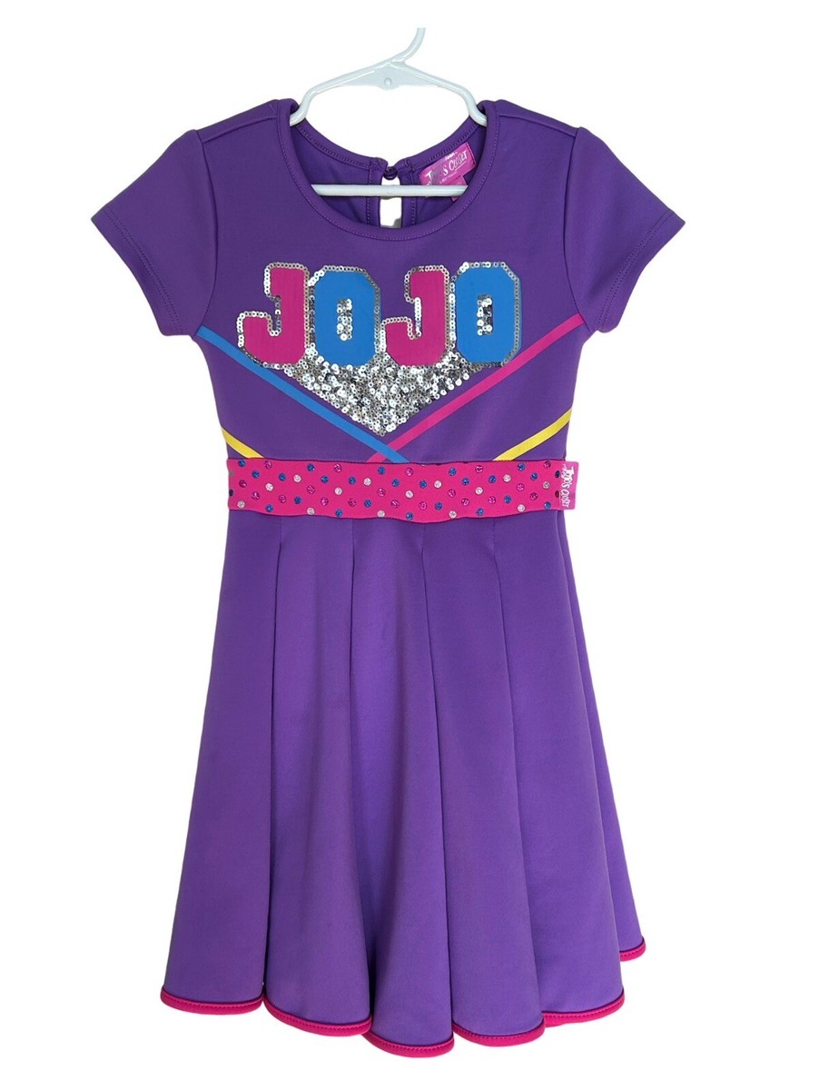 Nickelodeon JoJo's Closet Girls Short Sleeve Purple Dress
