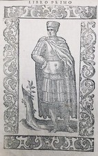Roman Costume 1598 Antique Italy Rare Wood Engraving Vecellio Venice