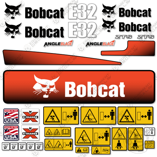 Fits Bobcat E32 Decal Kit Mini Excavator - 7 YEAR OUTDOOR 3M VINYL! - Picture 1 of 1