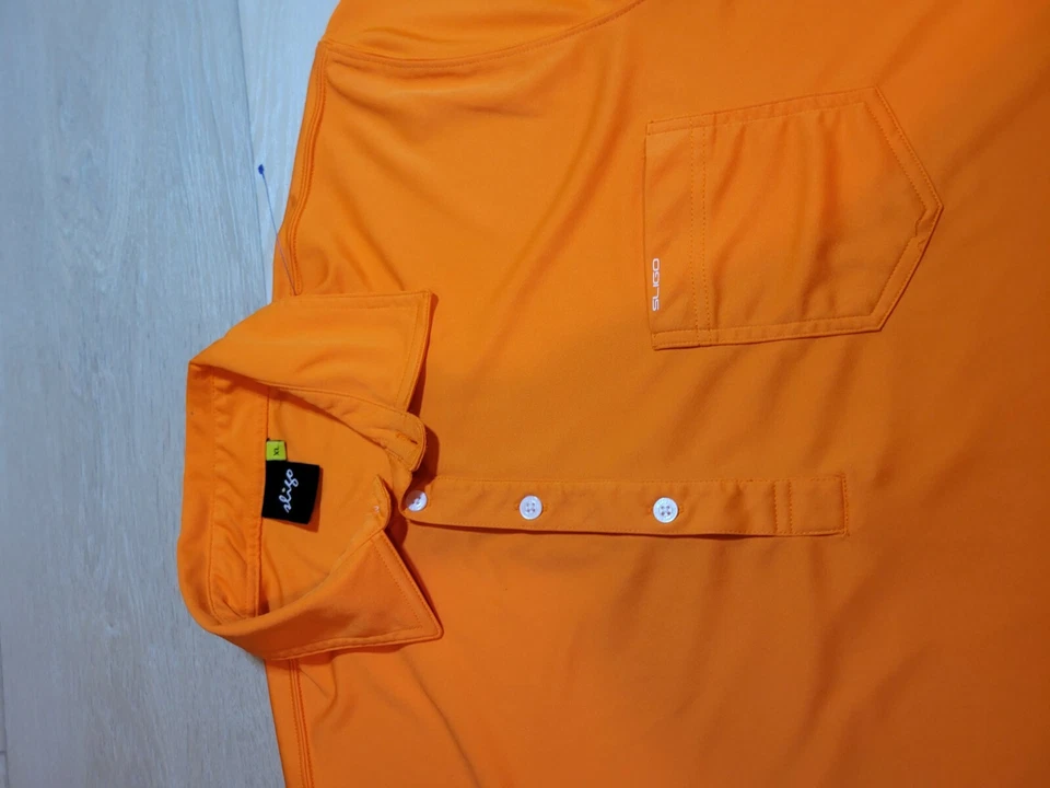 Sligo Orange Solid Golf Polo performance EXTRA LARGE pocket  - Image 3 of 4