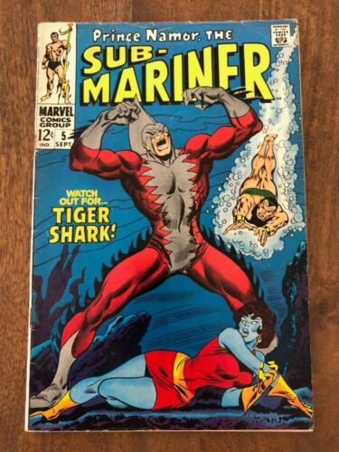 Sub-Mariner 5 (1968)! First Tiger Shark! VG Condition! - Picture 1 of 2
