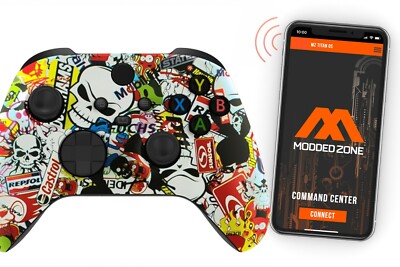Sticker Bomb Xbox One Series S|X SMART Custom Rapid Fire Modded Controller FPS