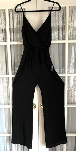 EXPRESS Black CAMI JUMPSUIT Pant ONE 