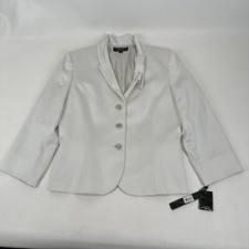 Tahari Arthur S Levine LUXE Women Blazer Jacket Sz 12 NWT Richard Metal Flowers