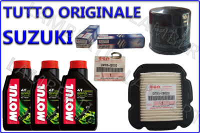 Kit Tagliando Per Suzuki GSF 650 Bandit 2008 - Olio Motore Motul 10W40, Candele NGK, Filtri Olio E Aria HIFLO