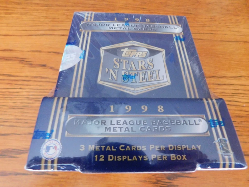RARE 1998 Topps STARS 'N STEEL MLB Baseball Metal Cards Factory Sealed Hobby Box - Image 2 of 4