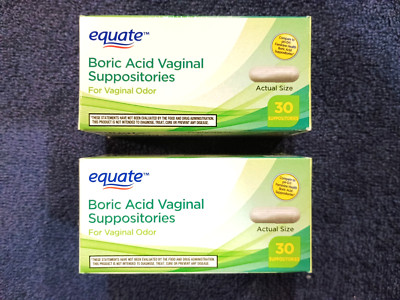(Lot of 2) New Boxes Equate Vaginal Suppositories for Vaginal Odor