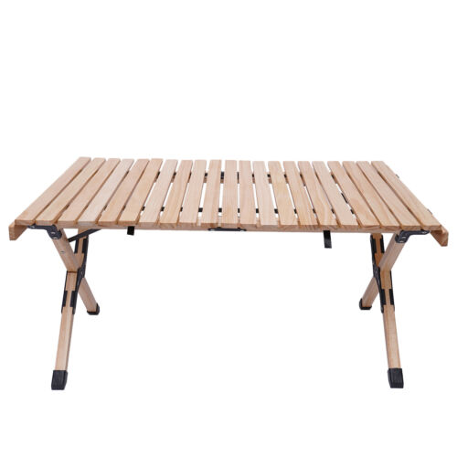 Folding Camping Table Wood Roll Up Portable Outdoor Picnic BBQ Desk Beach Table - Picture 7 of 22